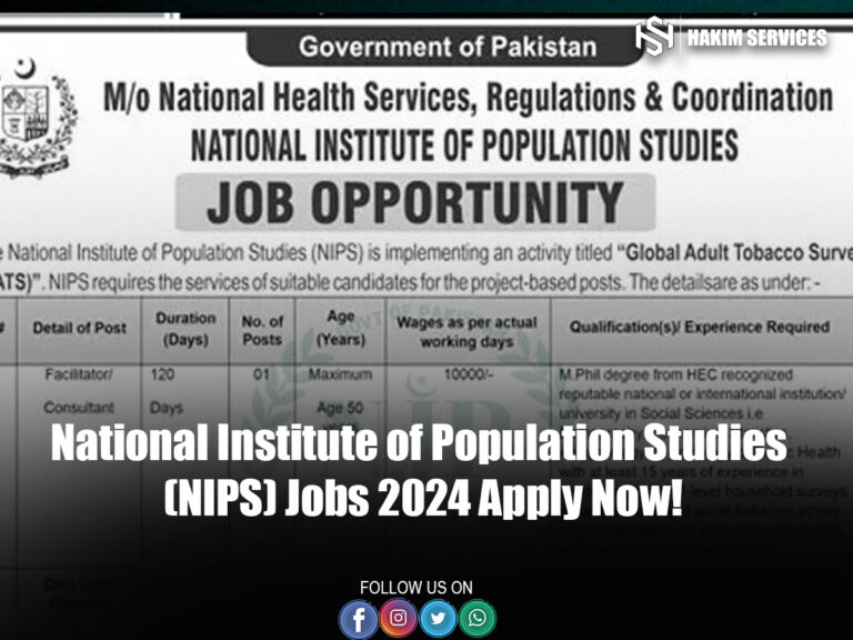 National Institute of Population Studies NIPS Jobs 2024