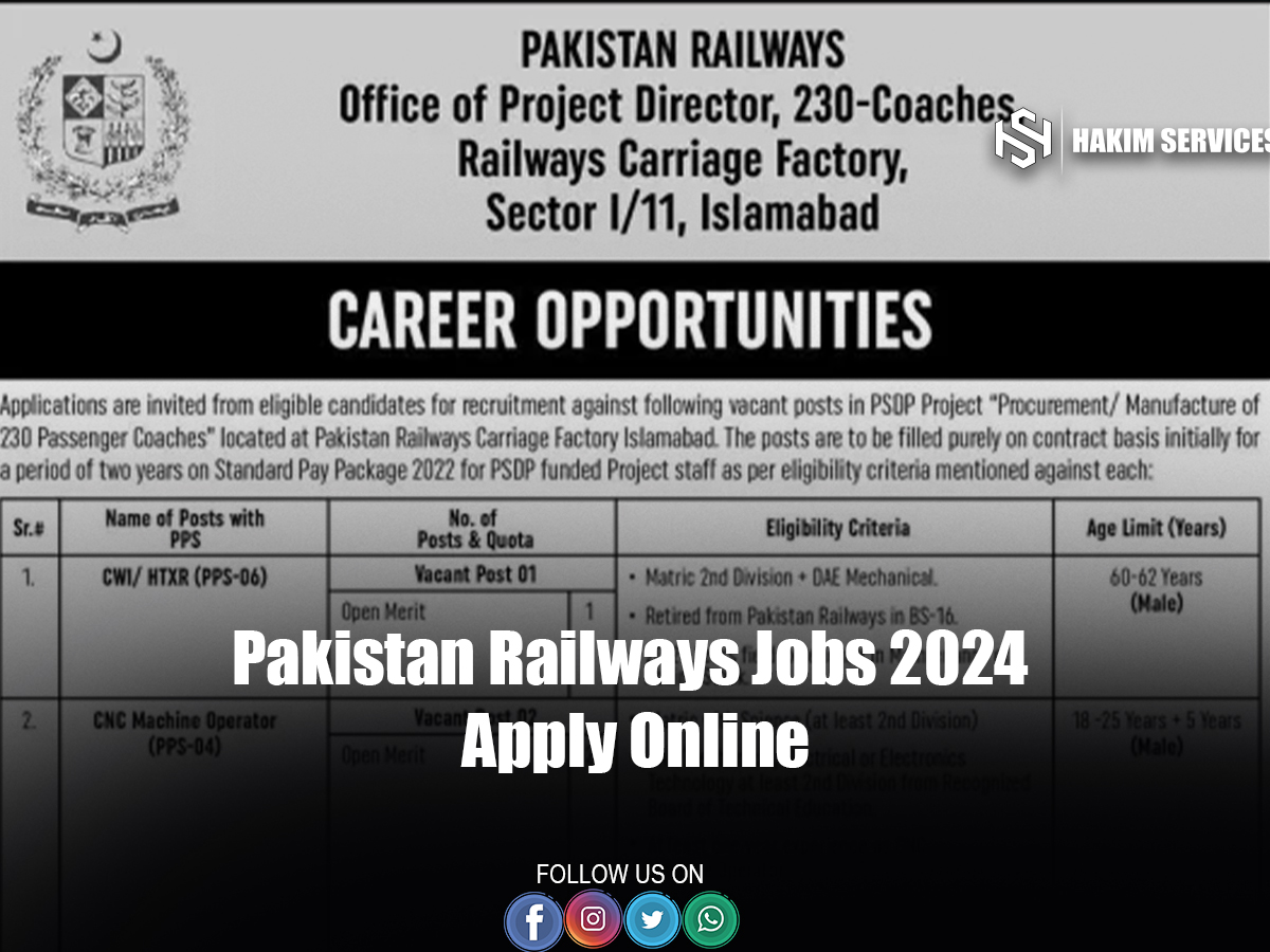 Pakistan Railways Jobs 2024 Apply Online