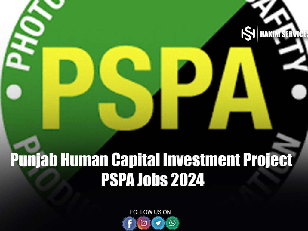 Punjab Human Capital Investment Project PSPA Jobs 2024